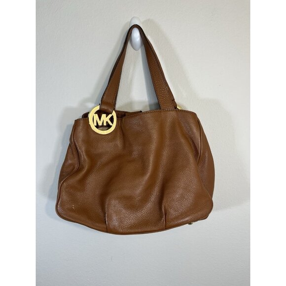 Michael Kors Fulton Large Leather East West Tote Bag luggage color - Picture 2 of 16